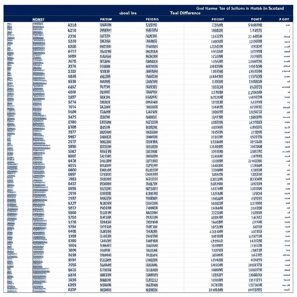 Bảng Xếp Hạng Bóng Đá Scotland