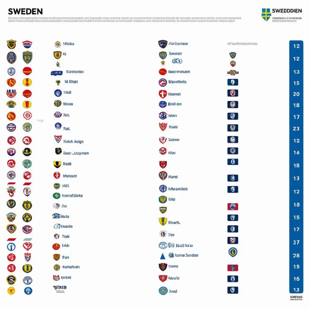 Bảng xếp hạng bóng đá Thụy Điển