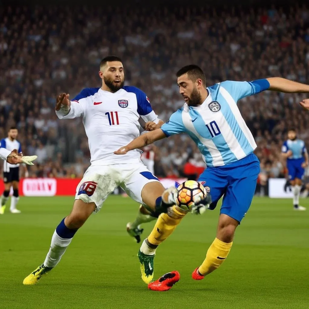 Trận đấu bóng đá Chile vs Argentina