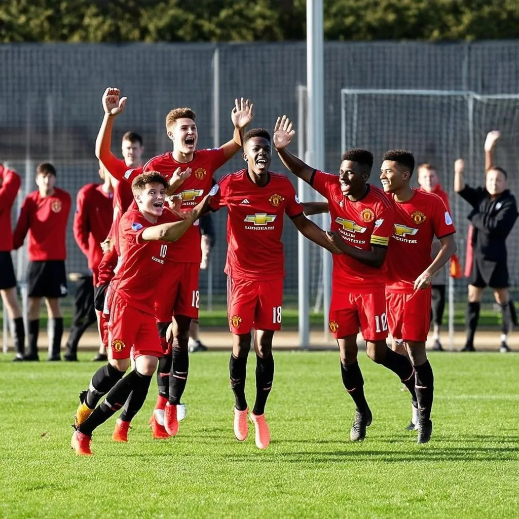 Manchester United U-18 celebration