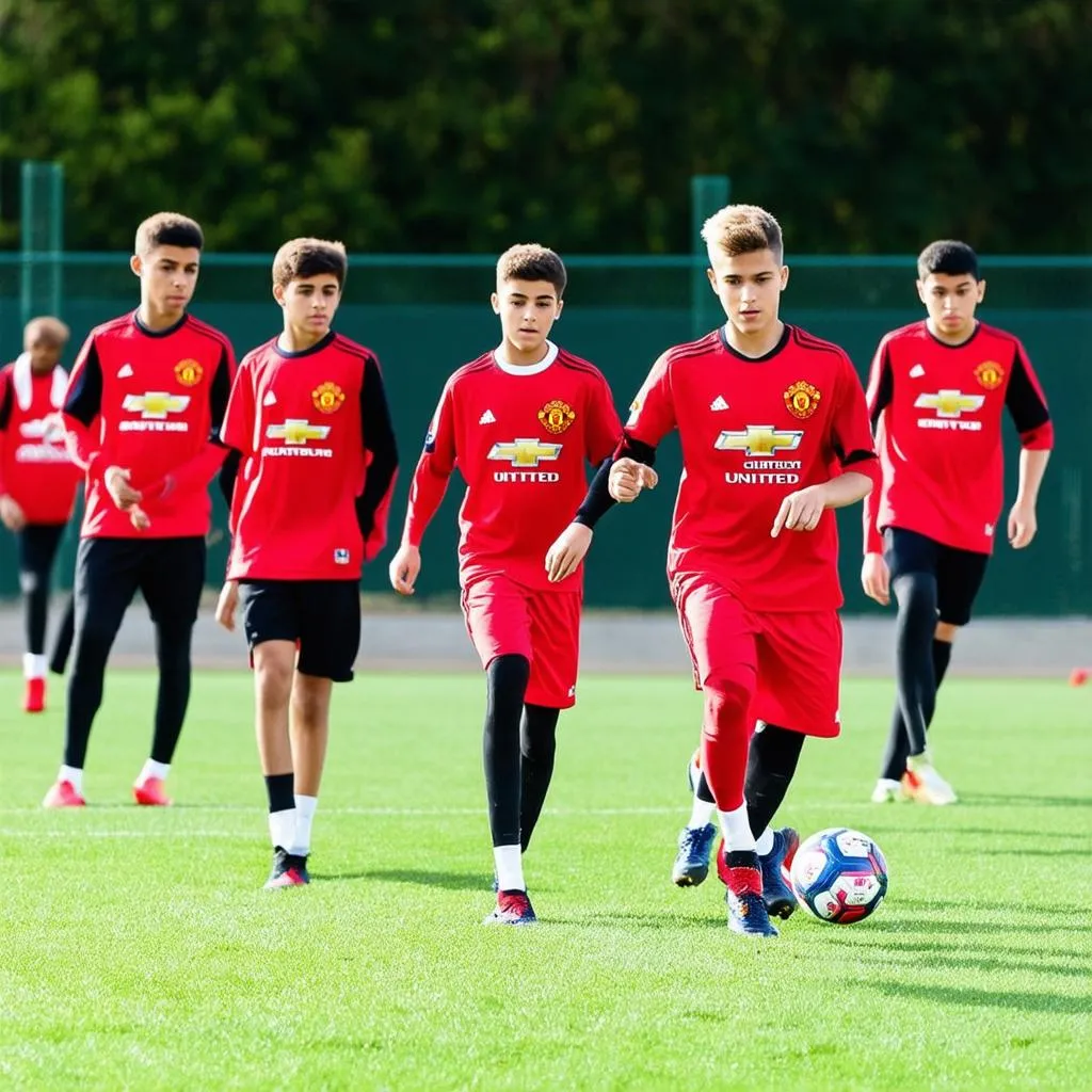 Manchester United U-18 training