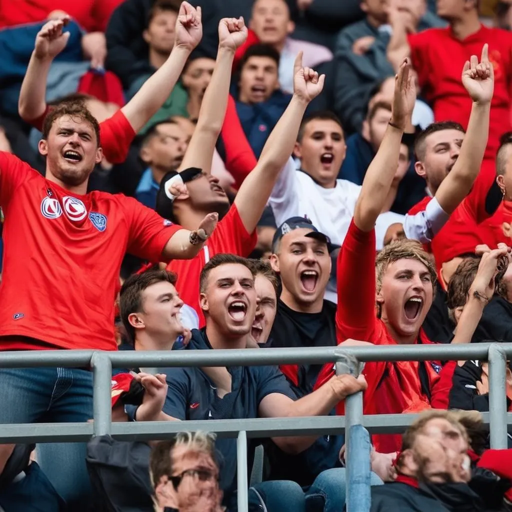 Fans of Mexico and Trinidad and Tobago