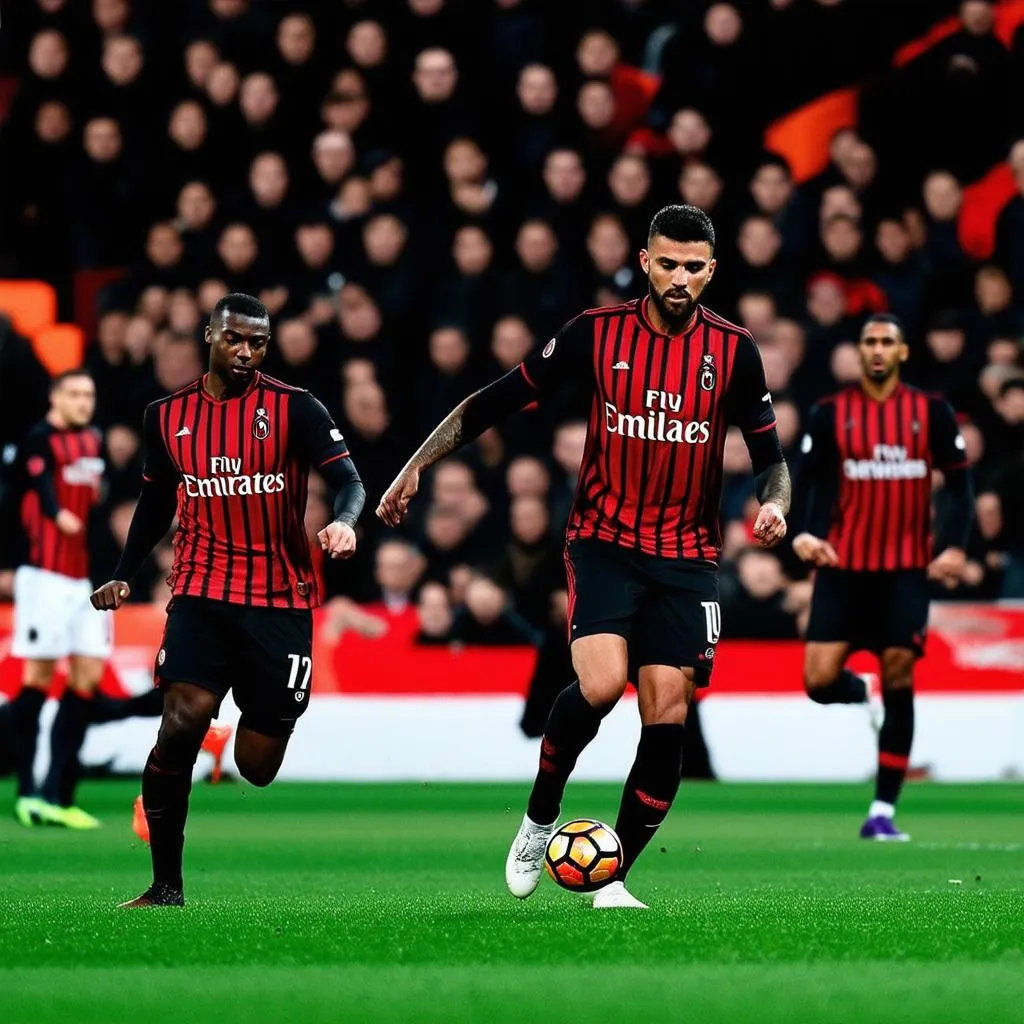 hình ảnh AC Milan thi đấu