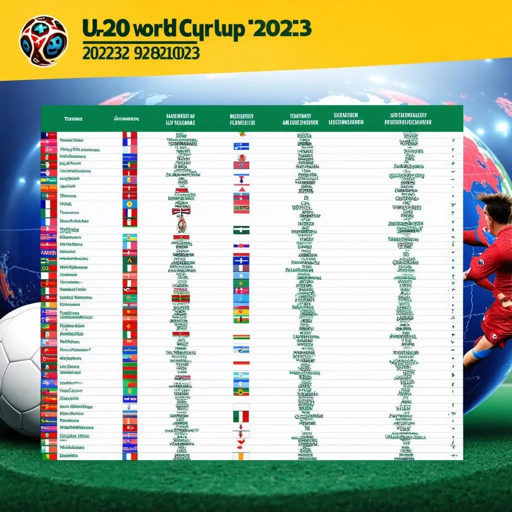 Bảng đấu U20 World Cup 2023