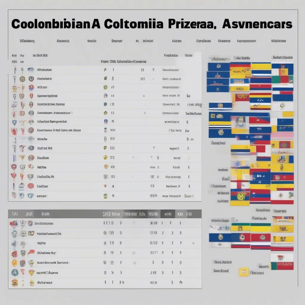 Bảng Xếp Hạng Bóng Đá Colombia 2023