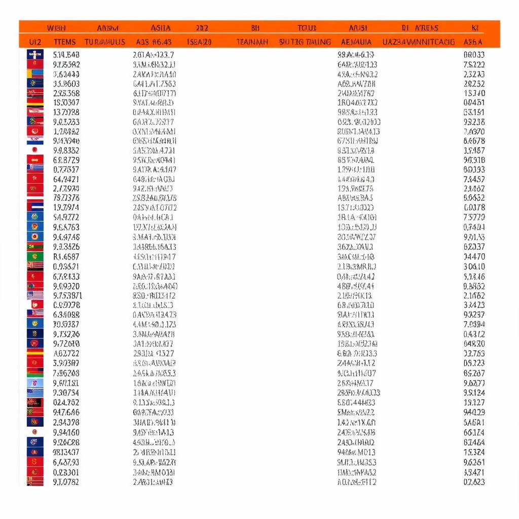 Bảng Xếp Hạng U23 Châu Á 2023