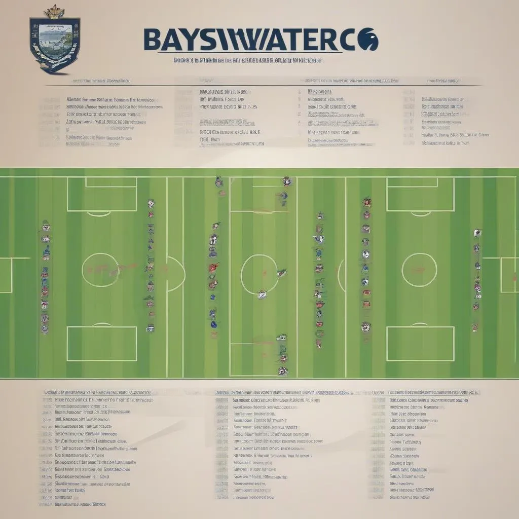 Lịch thi đấu Bayswater FC năm 2023