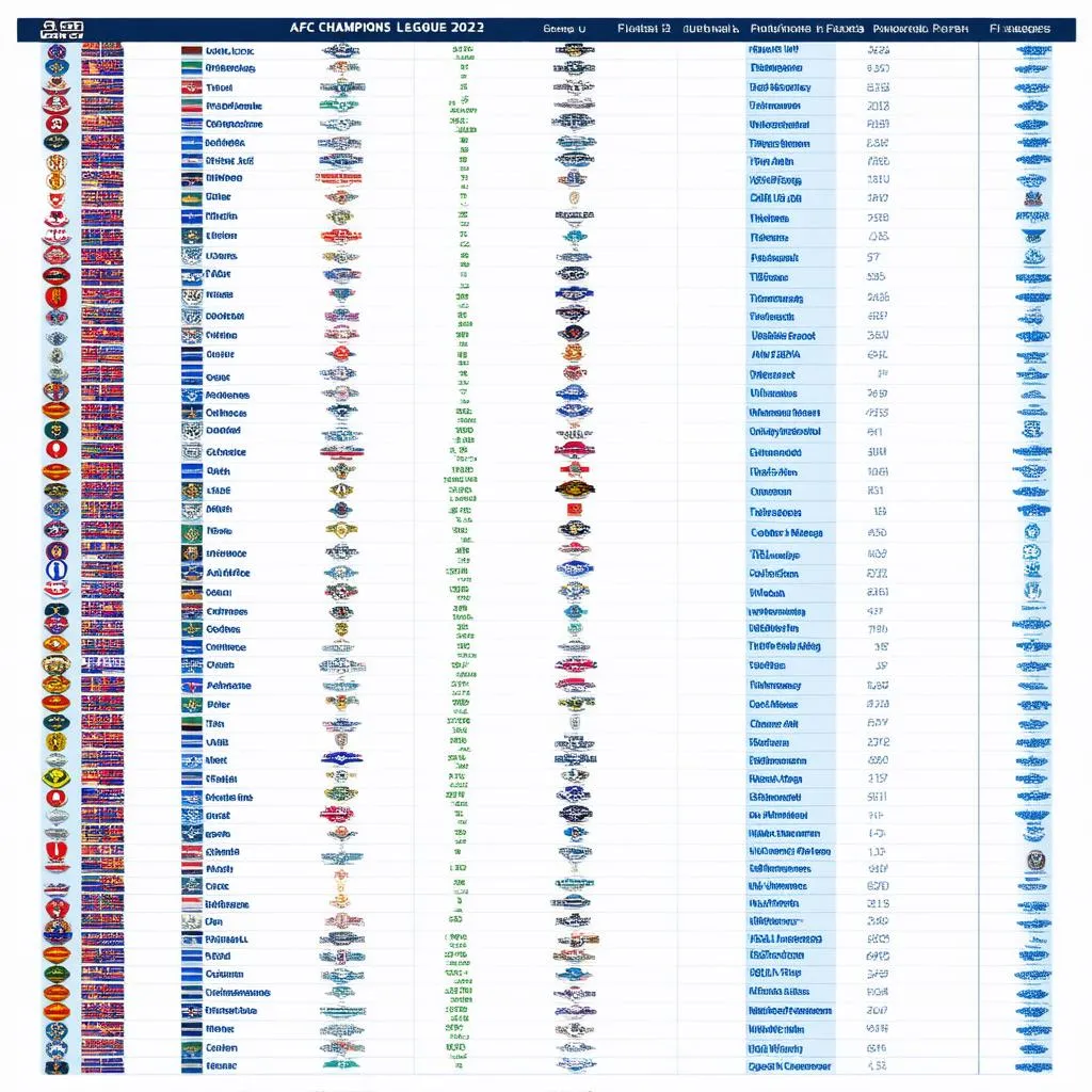 Bảng xếp hạng AFC Champions League 2023