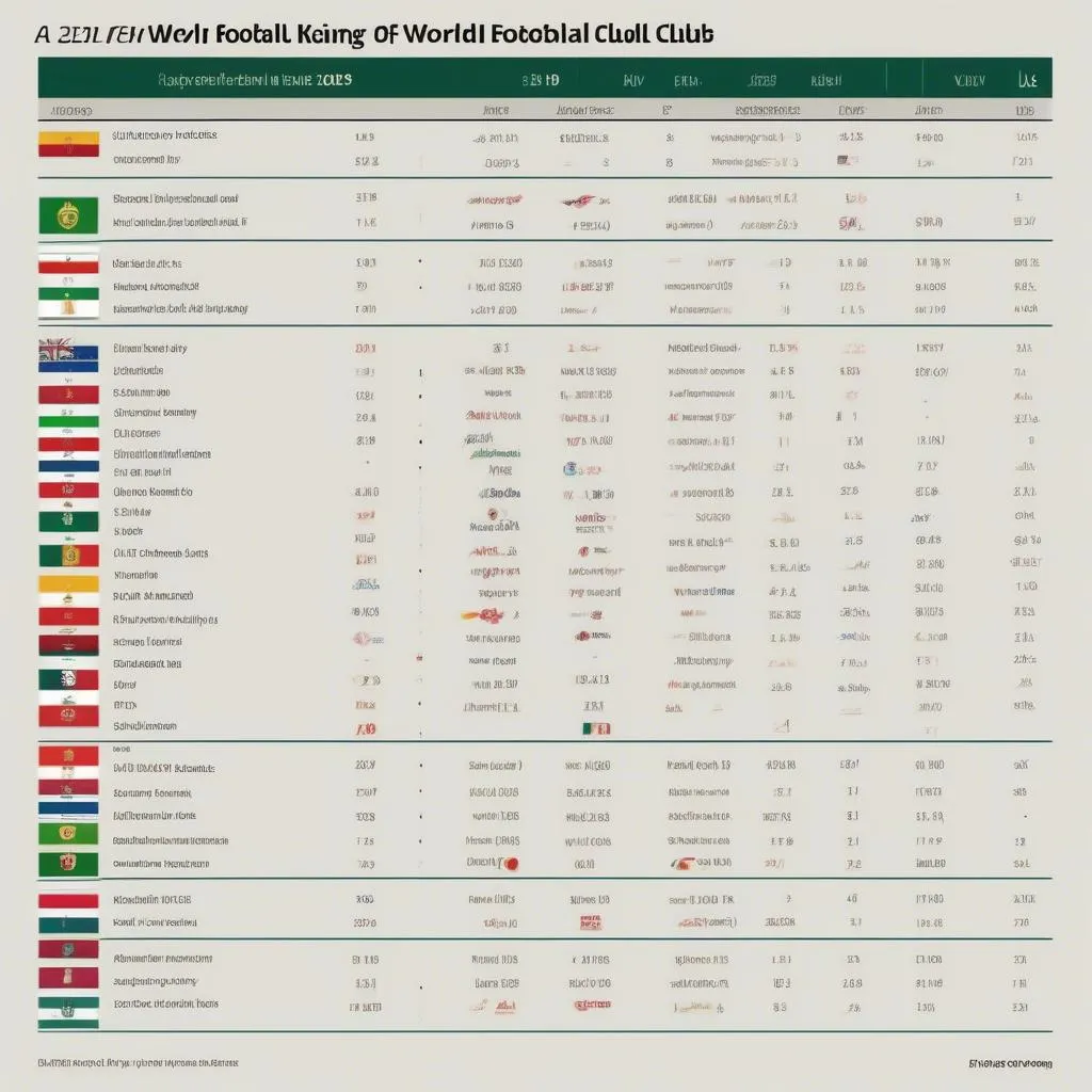 Bảng xếp hạng FIFA mới nhất