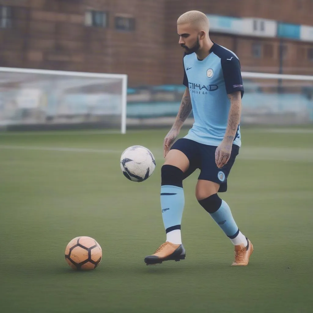 Cầu thủ mặc Dls Manchester City Kit 18 thi đấu