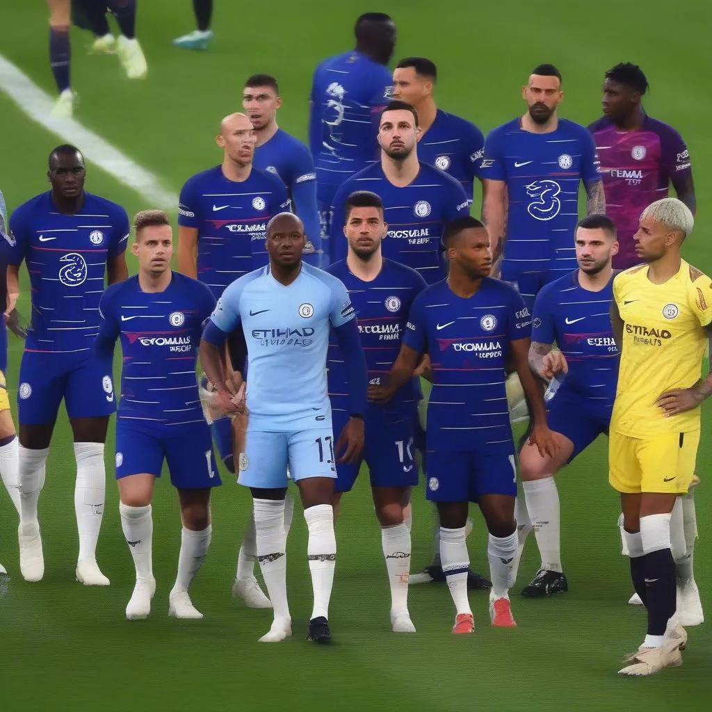 Chelsea vs Manchester City in the 2021 Champions League Final