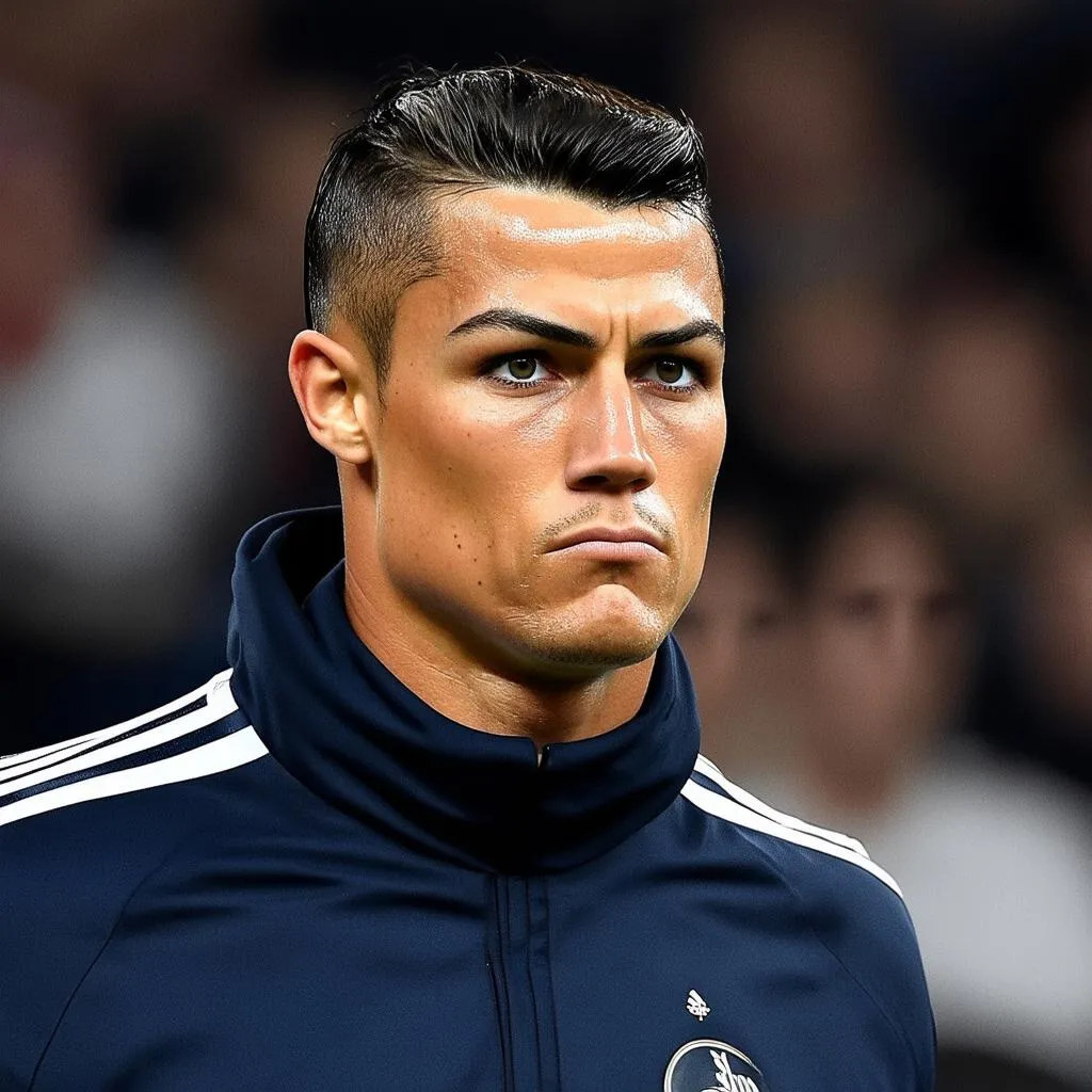 cristiano ronaldo buồn bã