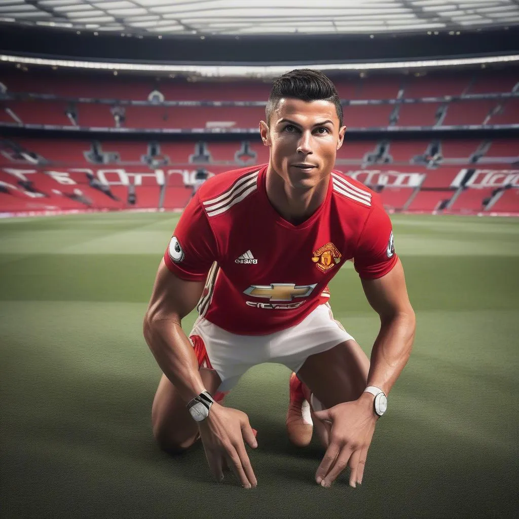 Tiền đạo Cristiano Ronaldo của Manchester United