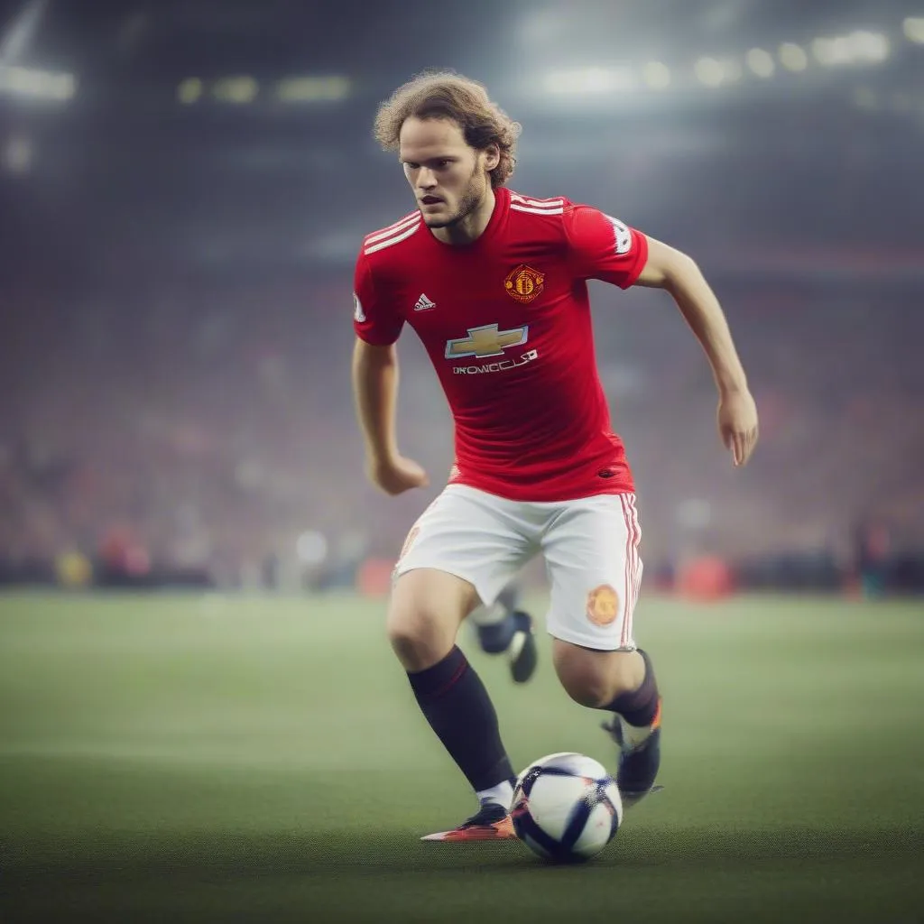 Daley Blind trong màu áo Manchester United