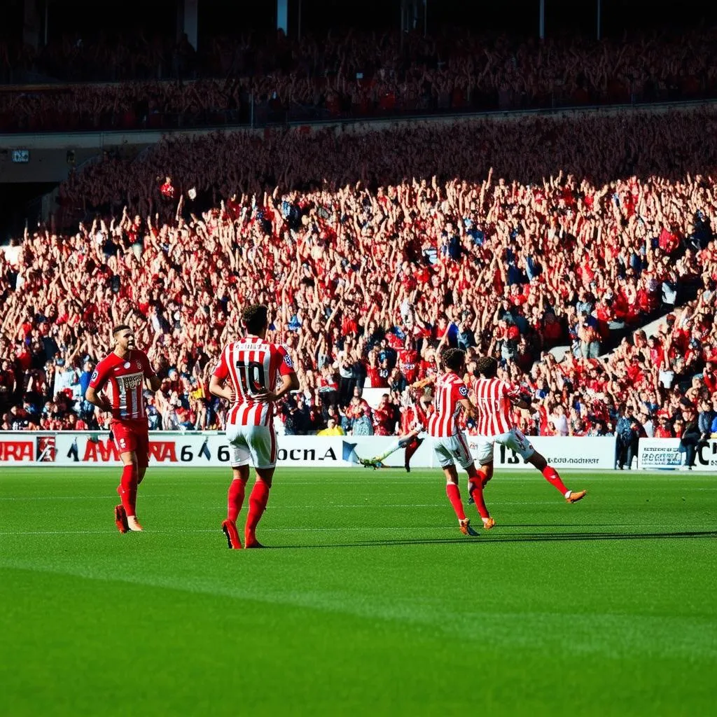 Girona playing on the field