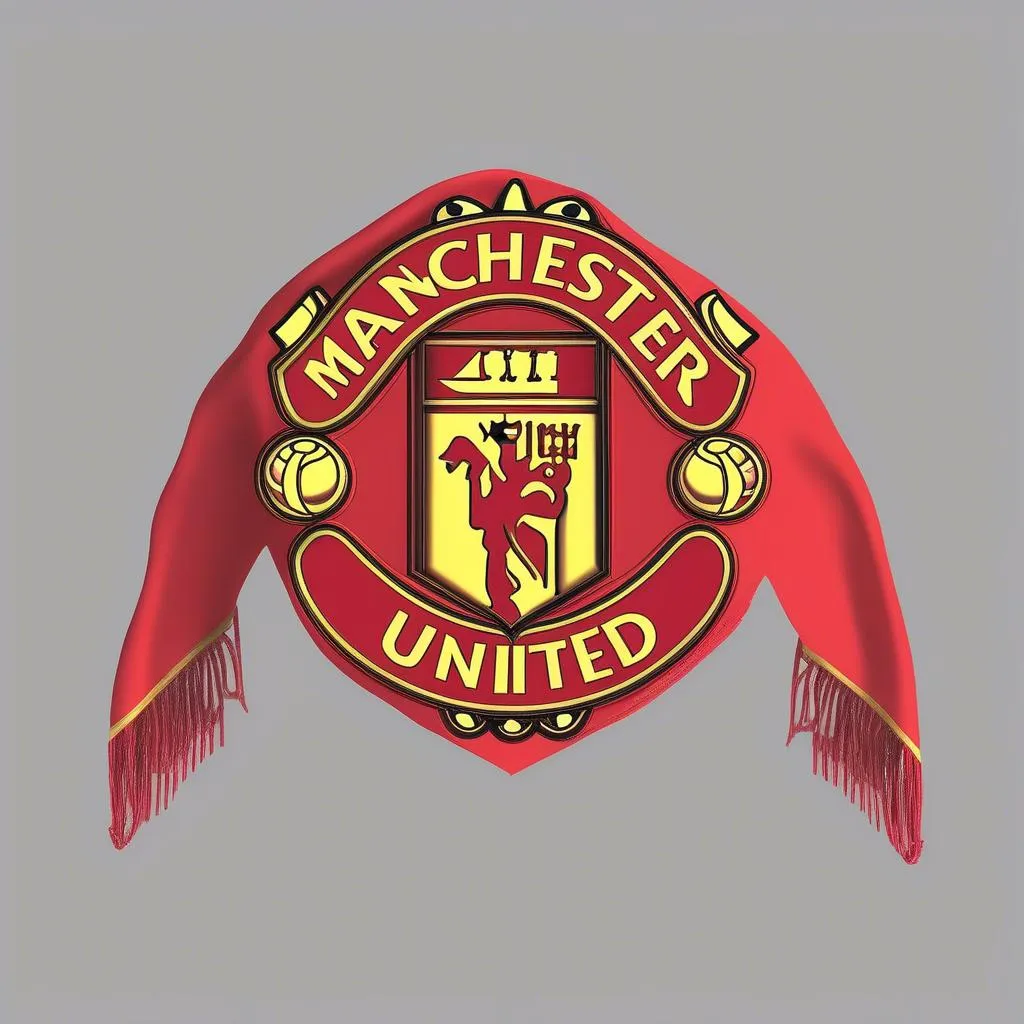 Echarpe Manchester với logo Manchester United