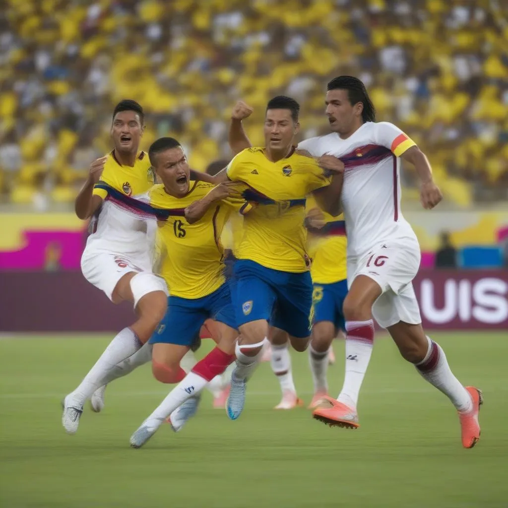 Hình ảnh trận đấu lịch sử Qatar vs Ecuador tại World Cup 2022