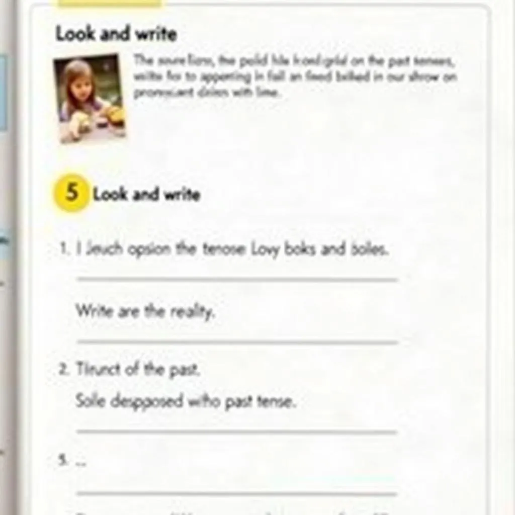 Giải Family and Friends 5 Workbook Unit 11 phần Look and write