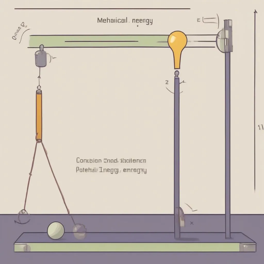 Hình ảnh minh họa cho khái niệm cơ năng và năng lượng thế