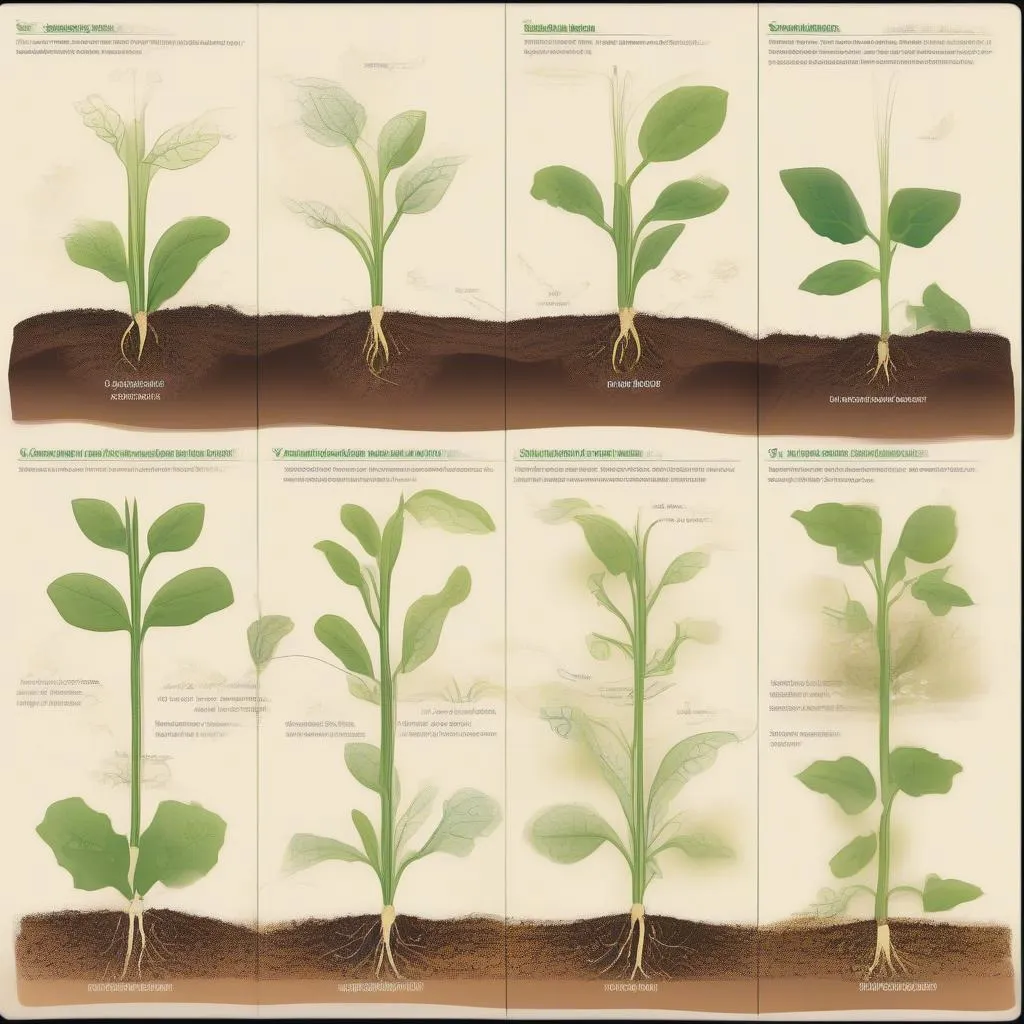 Các giai đoạn nảy mầm của hạt giống