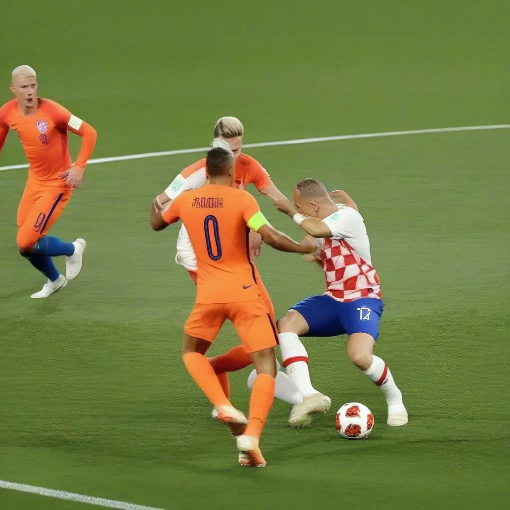 Tình huống bóng hấp dẫn Hà Lan vs Croatia