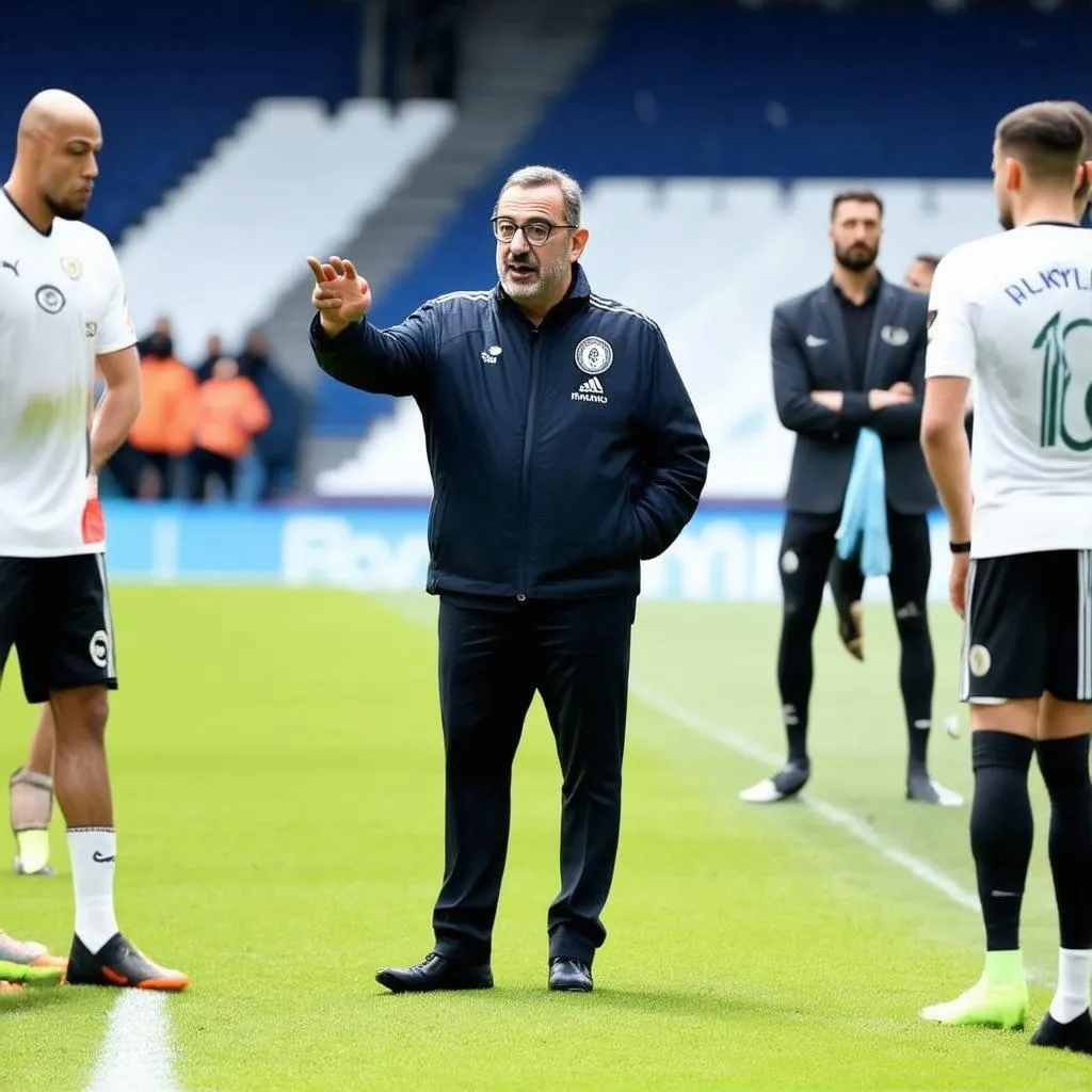 HLV Maurizio Sarri đang chỉ đạo