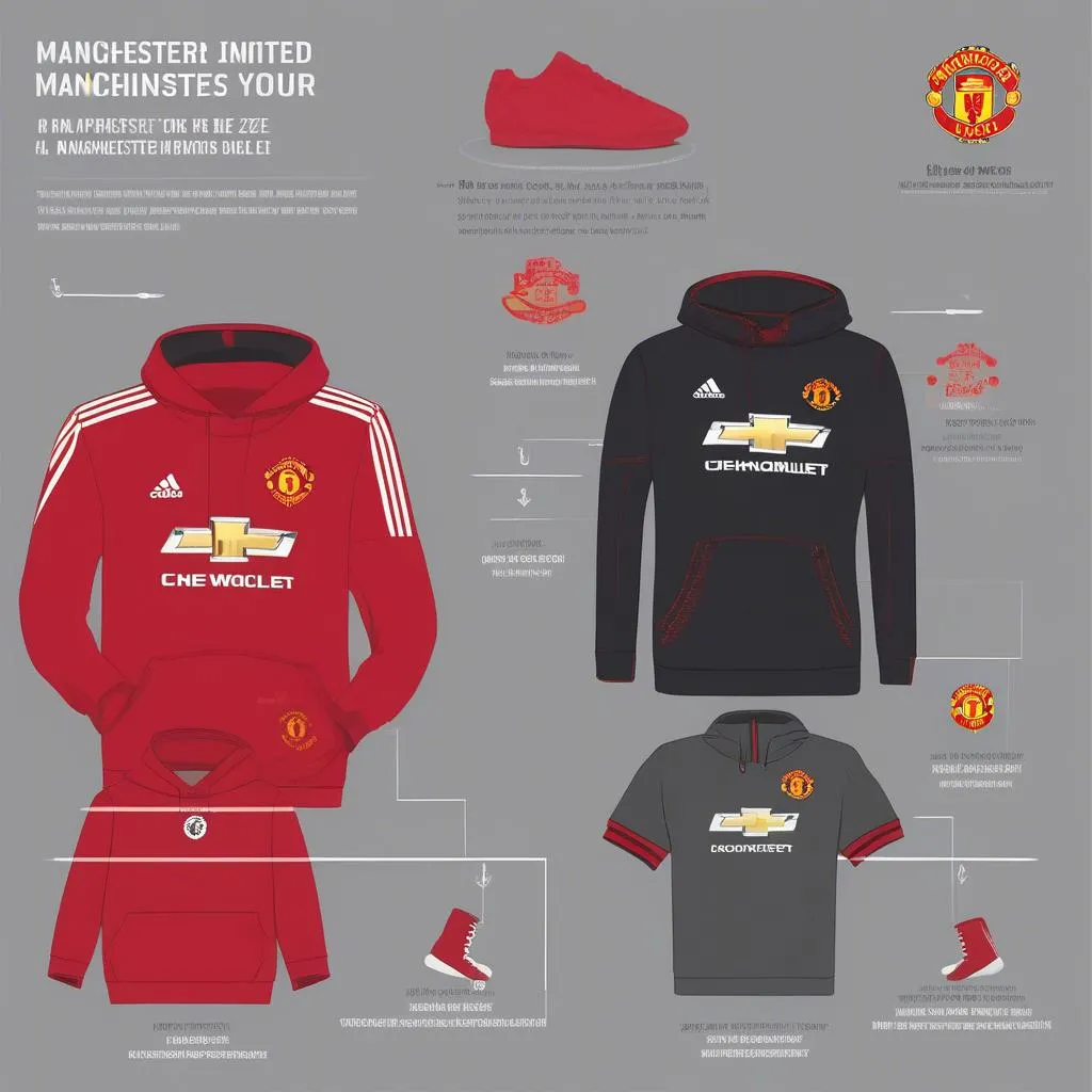 Hướng dẫn chọn size áo khoác hoodie Manchester United