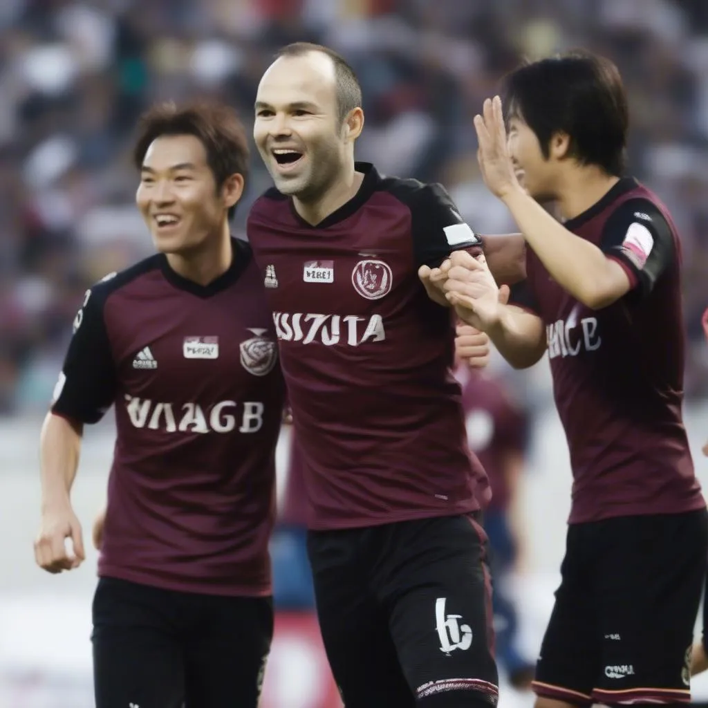 Andres Iniesta cùng đồng đội Vissel Kobe