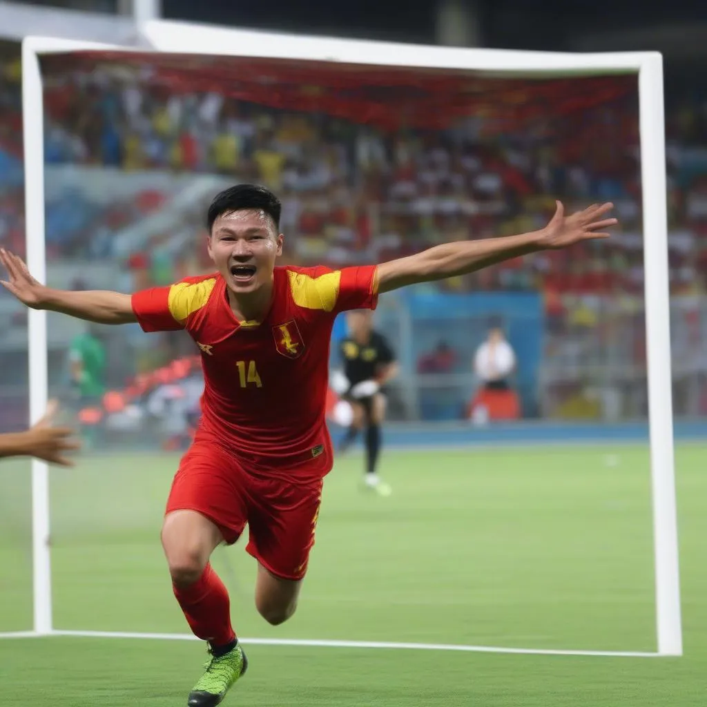 Kết quả Sea Games 31 bóng đá nam Việt Nam, Quang Hải ghi bàn