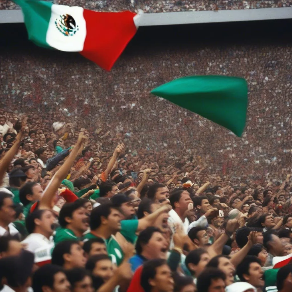 khán giả cổ vũ bóng đá mexico tại sân lazzaro