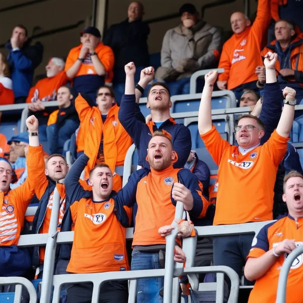 Khán giả Luton Town cổ vũ