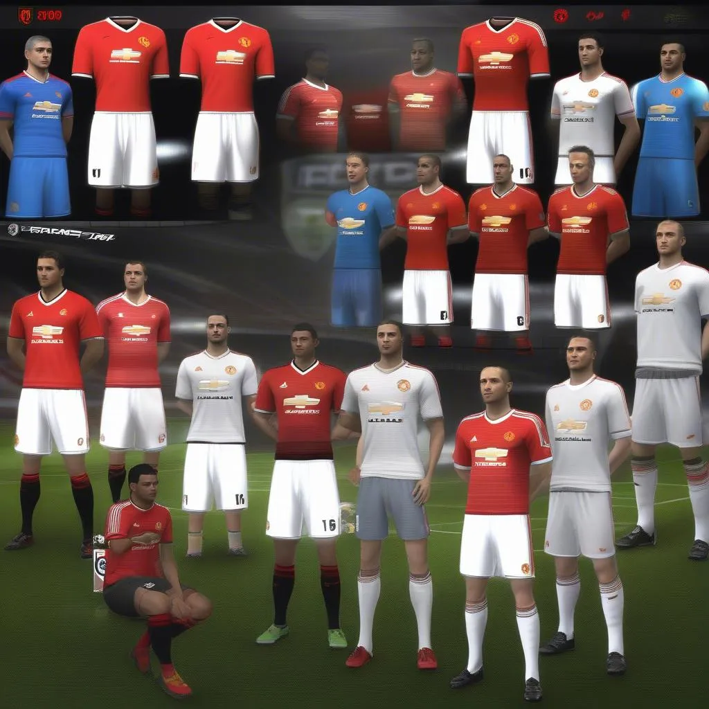 Bộ trang phục Manchester United mùa giải 2008-2009 trên PES 2017