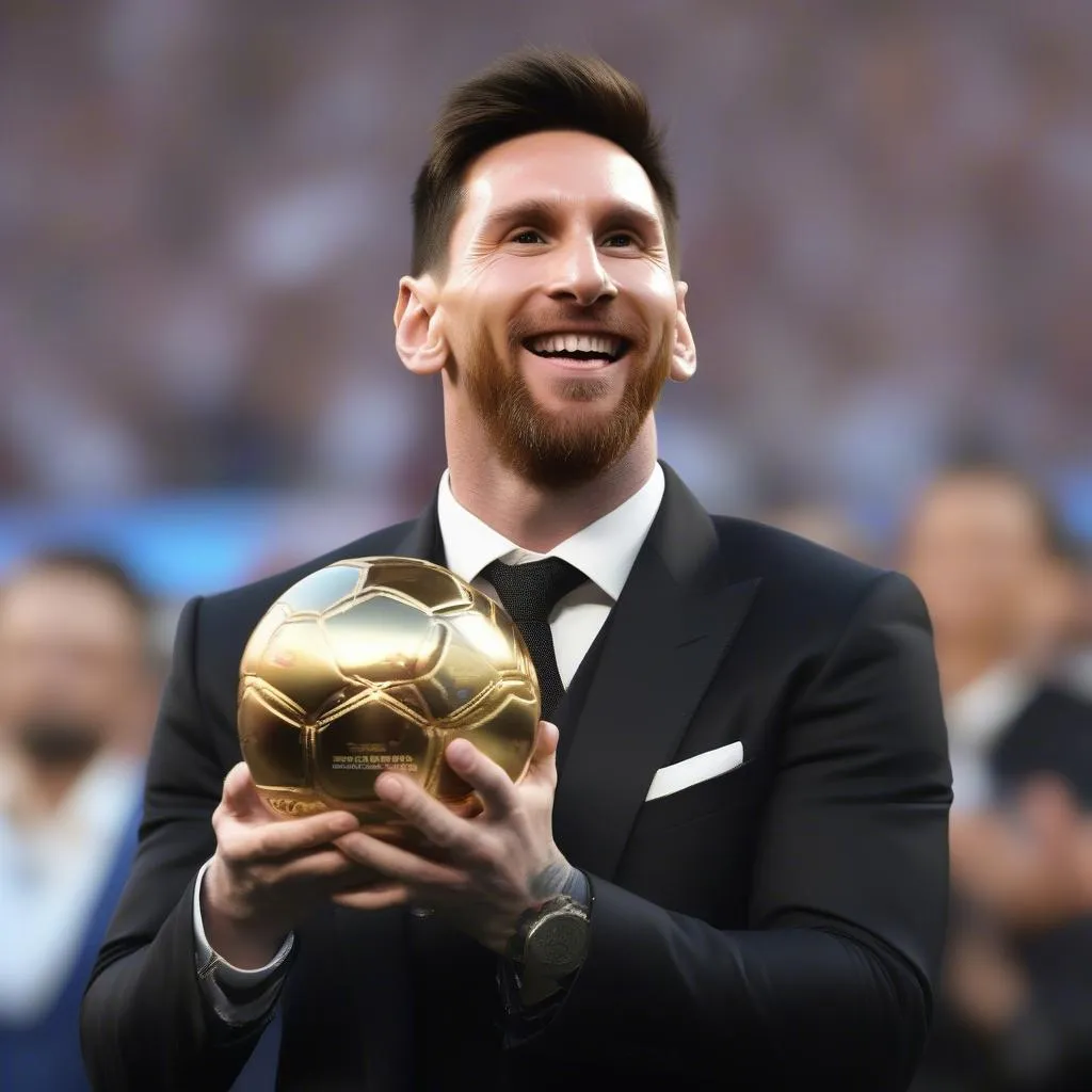 Lionel Messi nhận giải thưởng Quả bóng Vàng