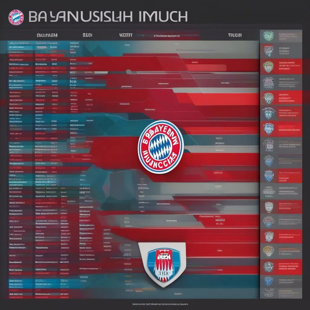 Lịch thi đấu Bayern Munich Bundesliga