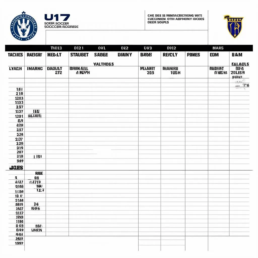 Lịch thi đấu bóng đá U17