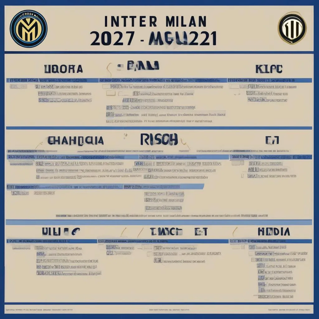 Lịch thi đấu Inter Milan mùa giải 2023-2024