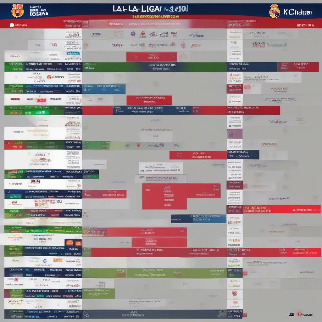 Lịch thi đấu La Liga trên K+