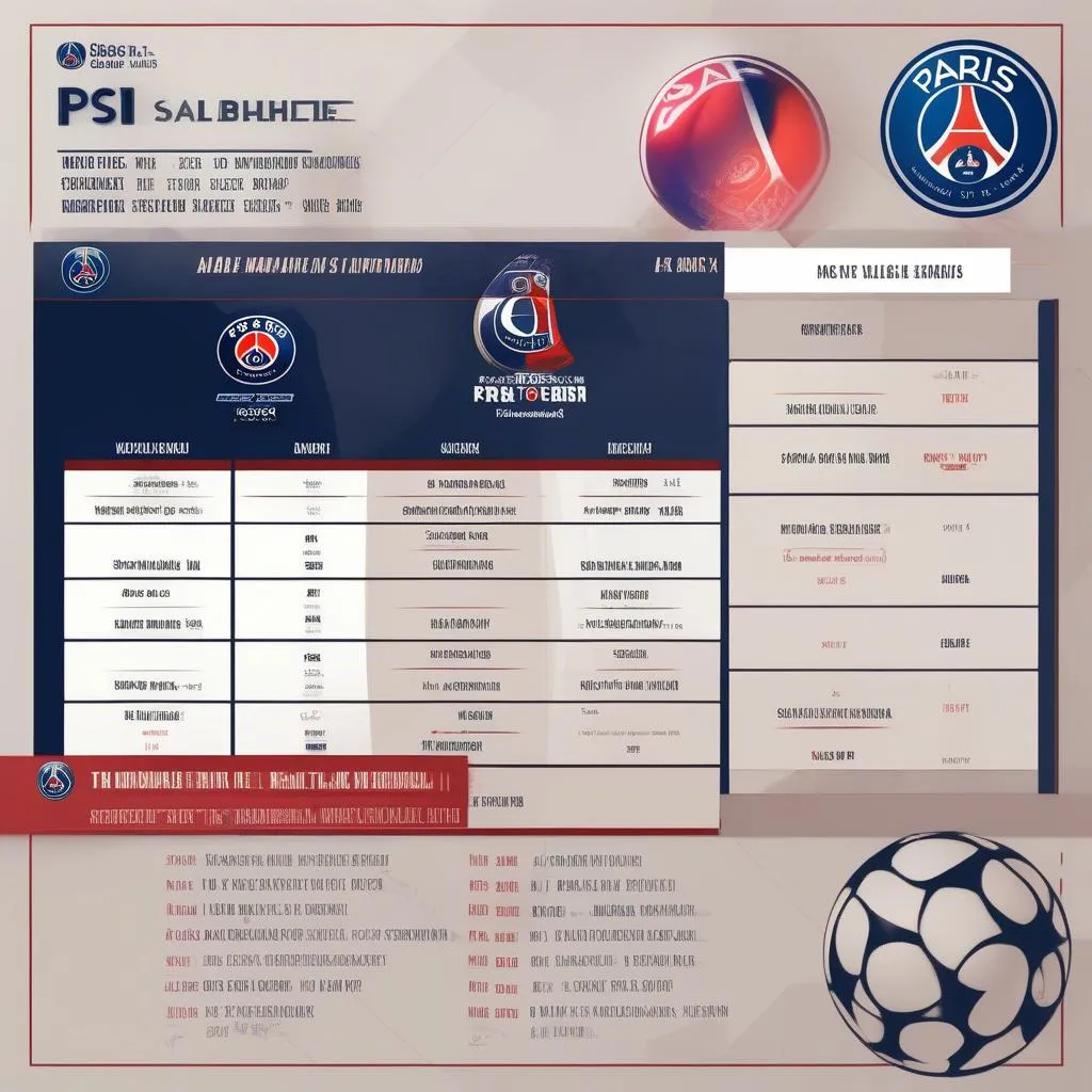 Lịch thi đấu PSG