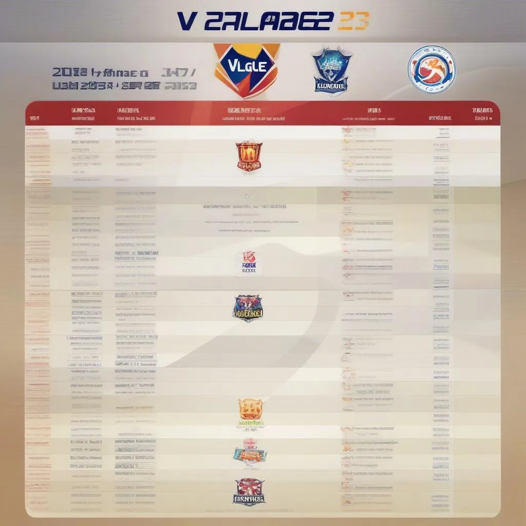 Lịch thi đấu V-League 2023