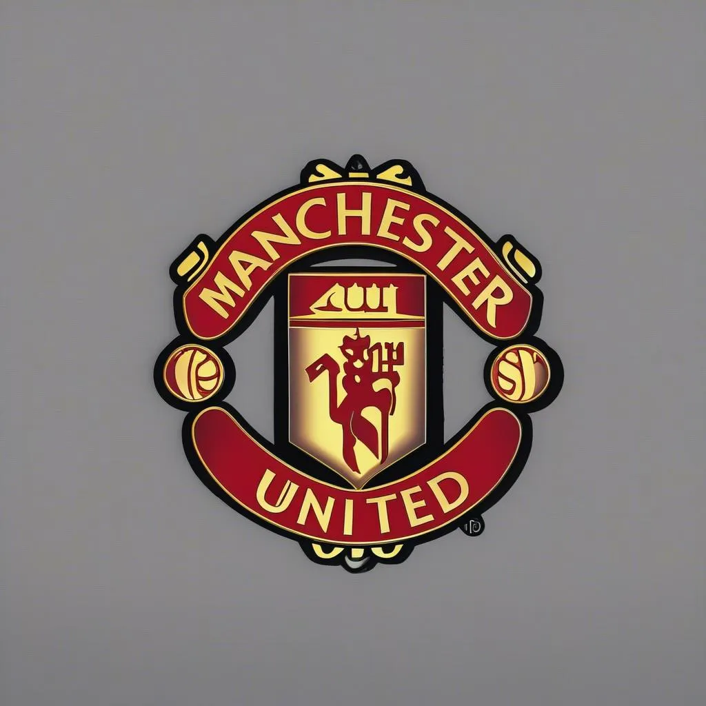 Logo Manchester United màu xám bí mật