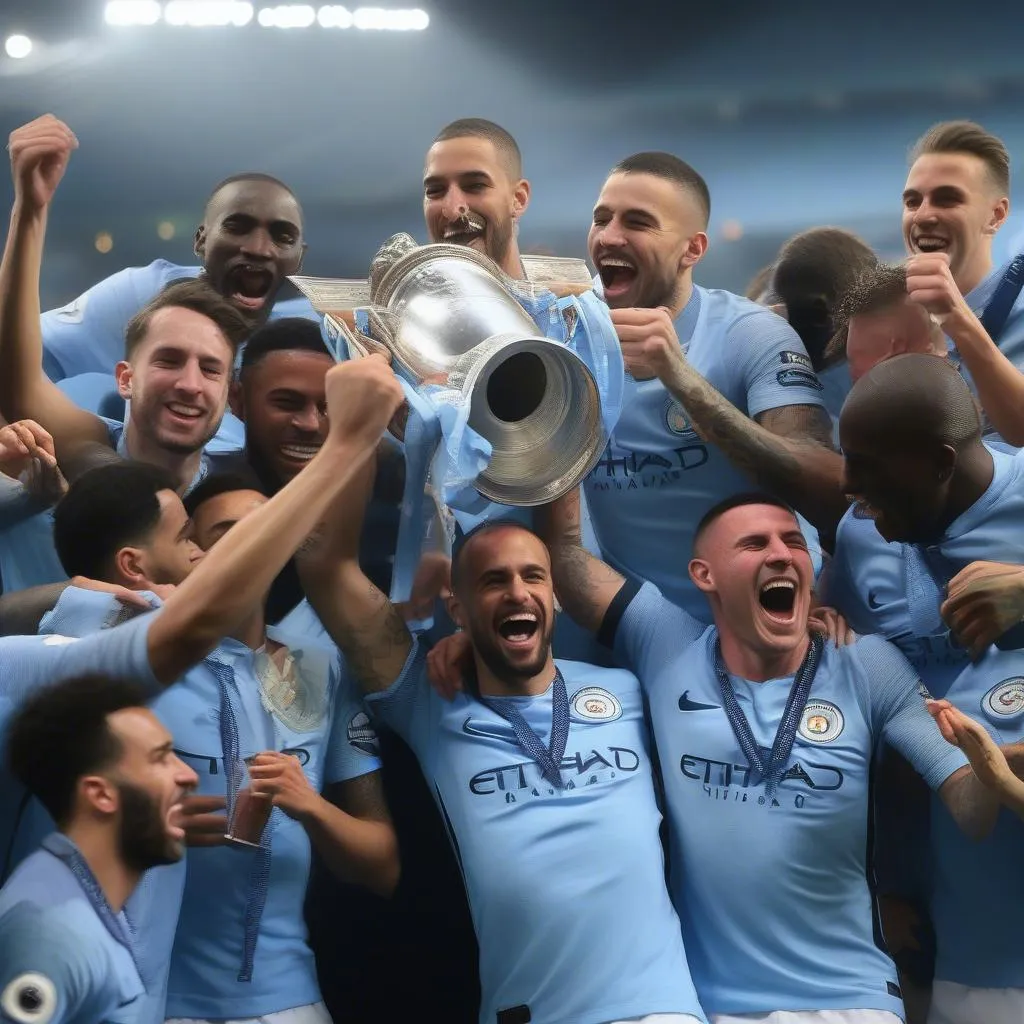 Manchester City ăn mừng chức vô địch