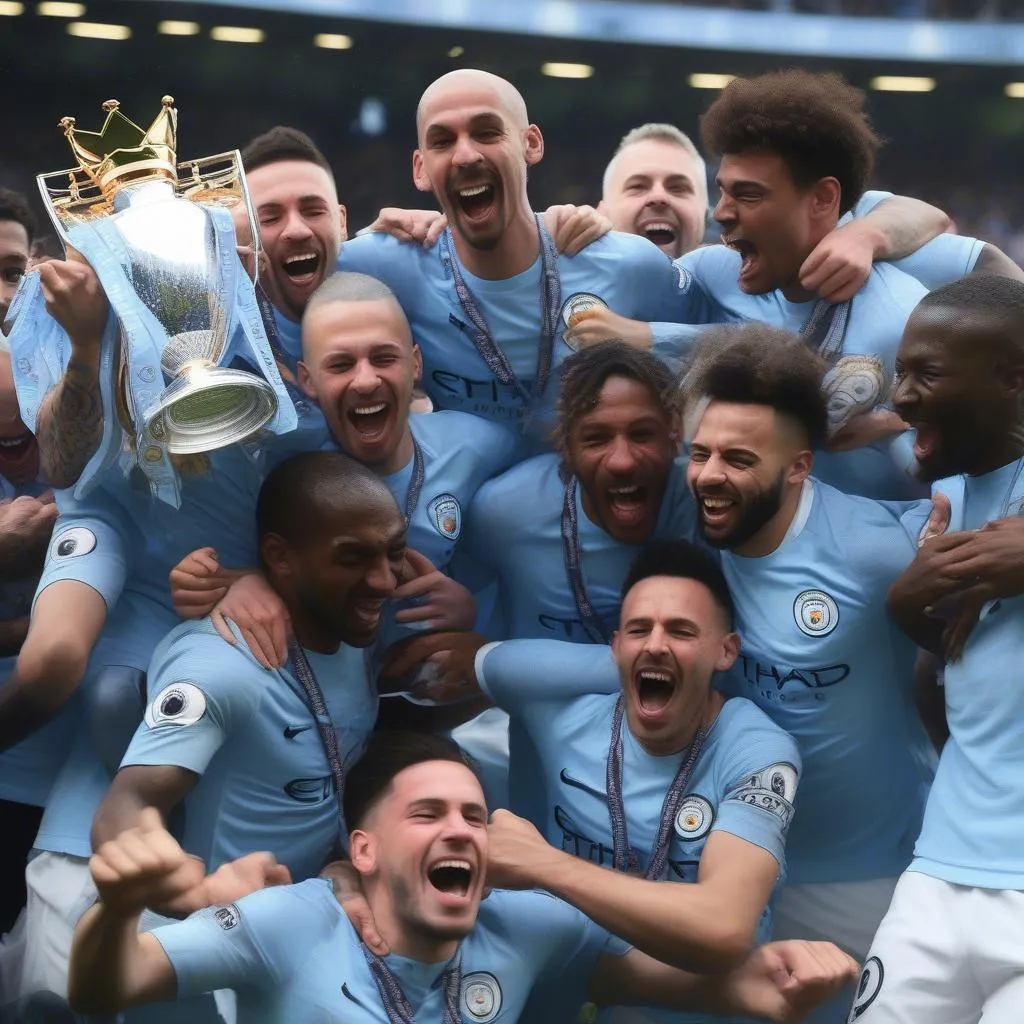 Manchester City ăn mừng chức vô địch