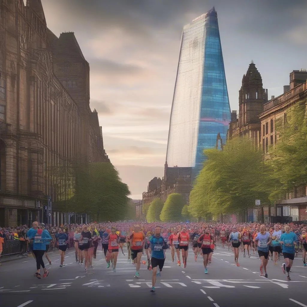 Cảnh quan tuyệt đẹp của Manchester Run 2020