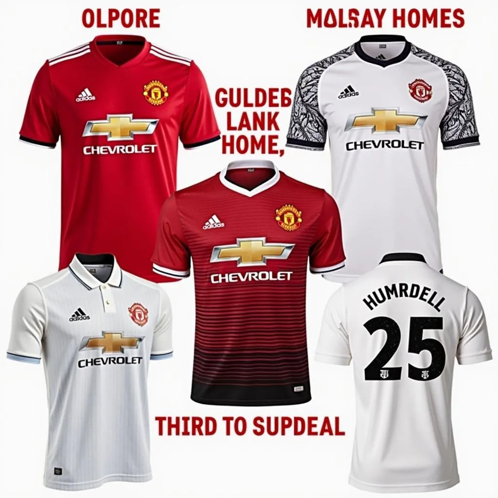 Manchester United Home, Away, and Third Jerseys