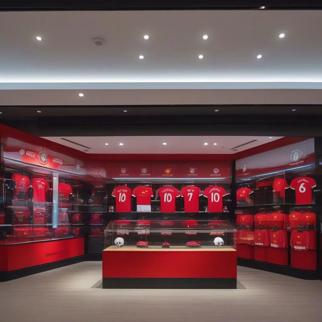 Cửa hàng Manchester United Shop Lê Thanh Nghị với các mẫu áo đấu chính hãng