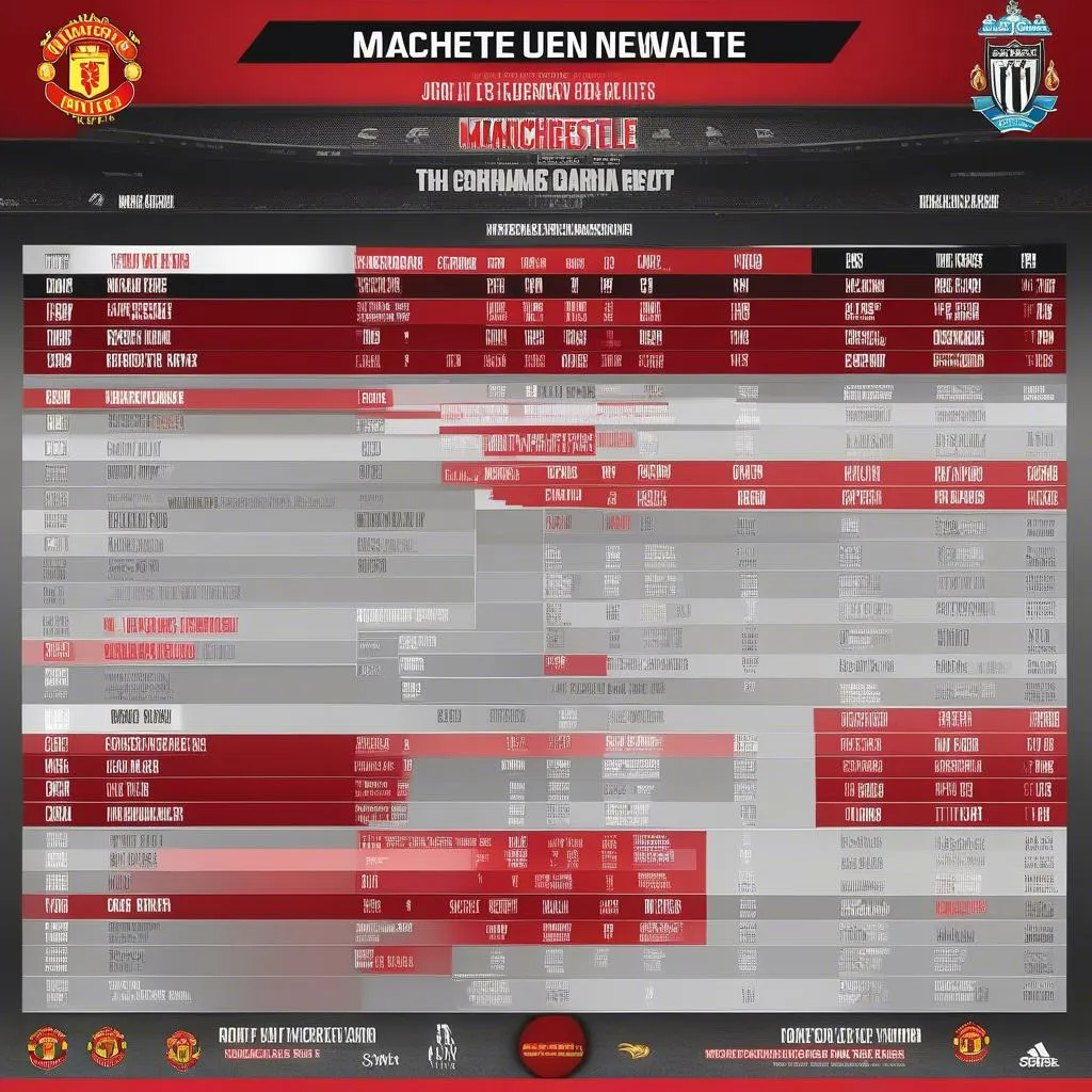 Lịch thi đấu Manchester United vs Newcastle