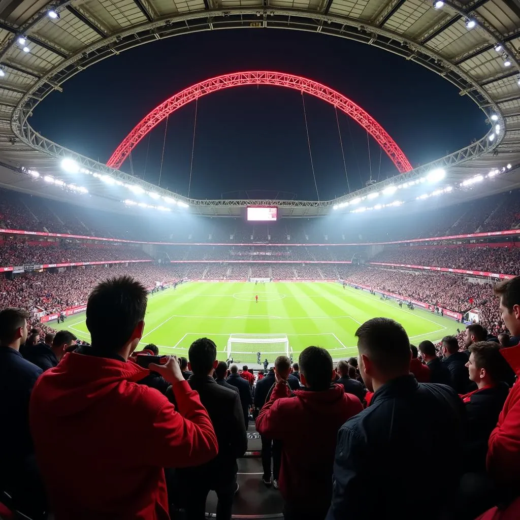 Bầu không khí cuồng nhiệt trên sân Wembley