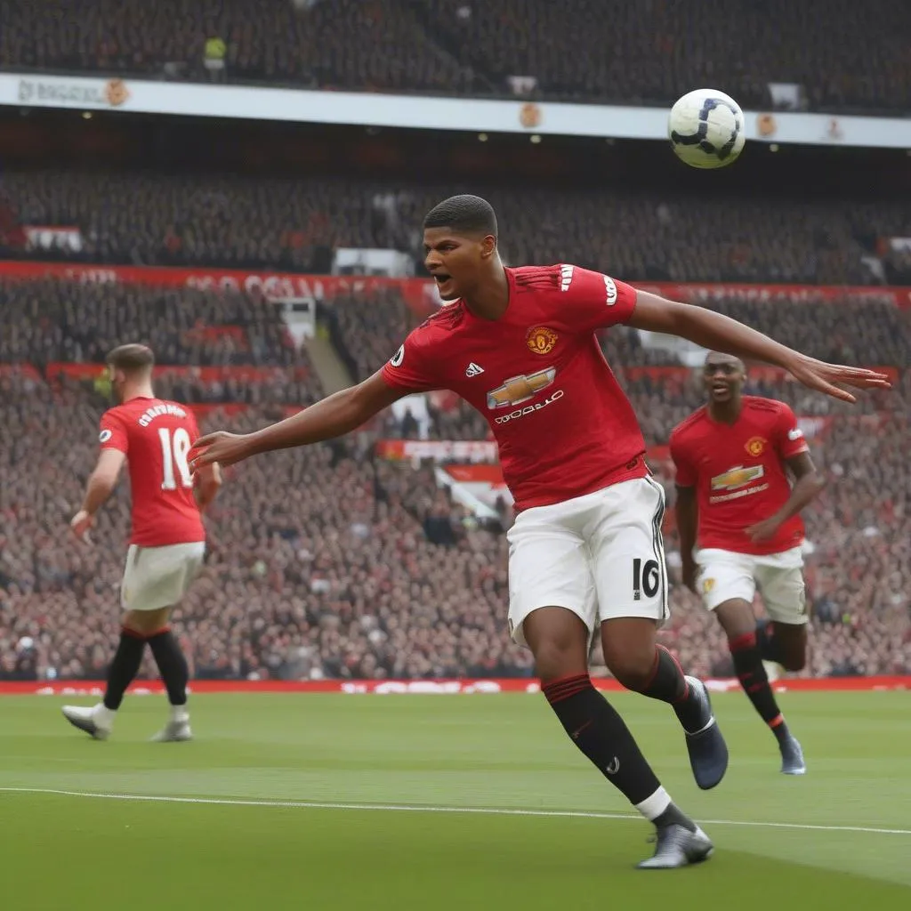 Rashford ghi bàn mở tỷ số trong trận đấu Manchester United vs Tottenham Hotspur 2019