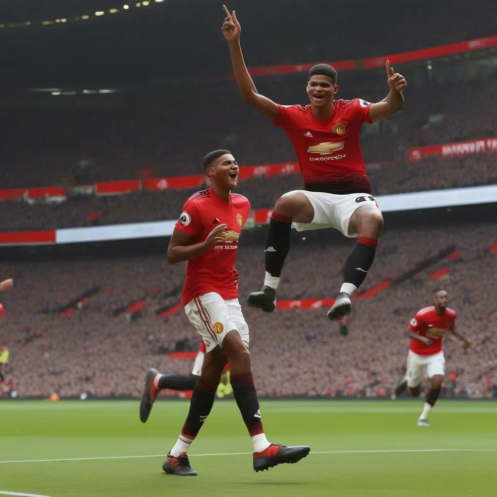 Rashford ghi bàn thắng thứ hai trong trận đấu Manchester United vs Tottenham Hotspur 2019