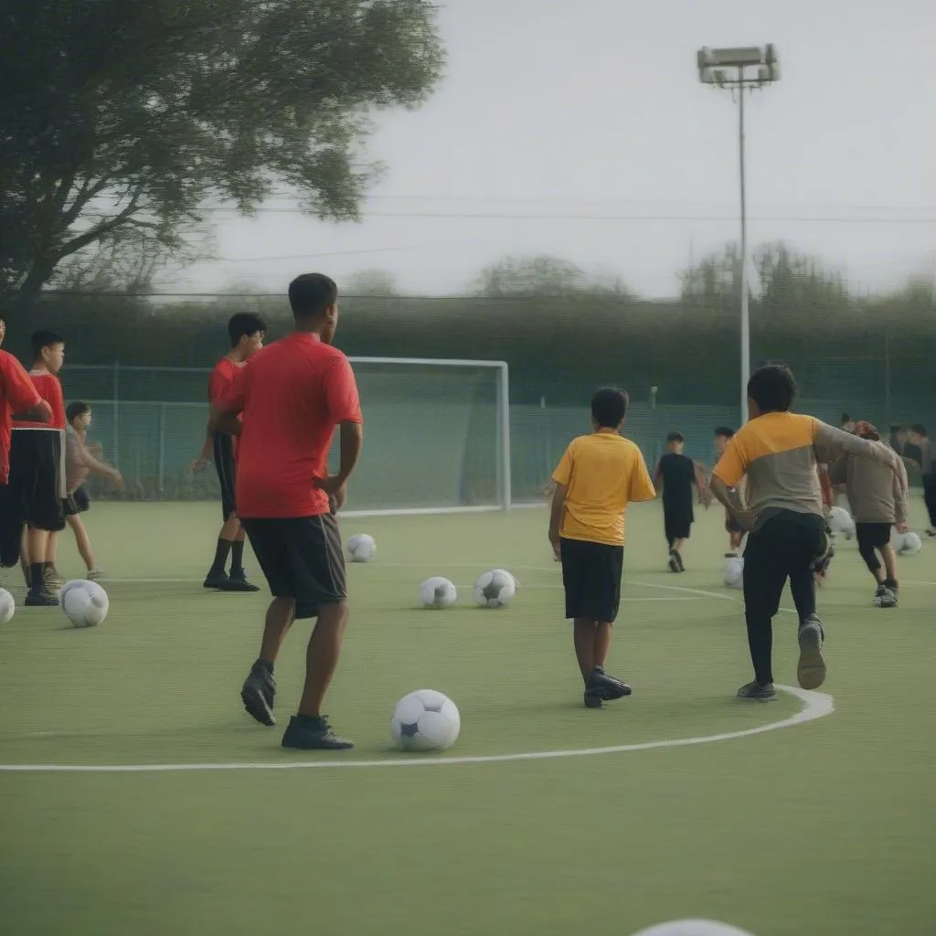 Manchester University Football Training